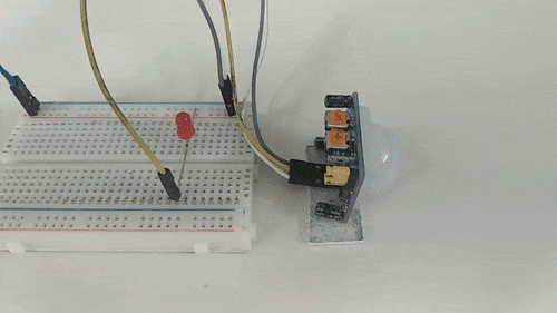 This gif show how pir sensor detect motion