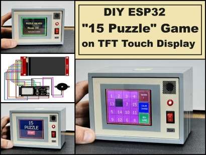 DIY ESP32 15 Puzzle game on TFT touch Dispaly