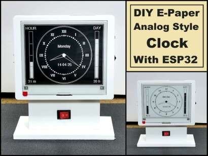 Building an E-Paper Analog Clock with ESP32 - Full Tutorial
