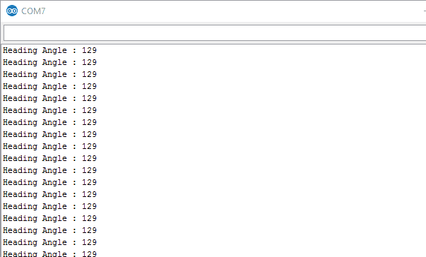 Arduino serial output window
