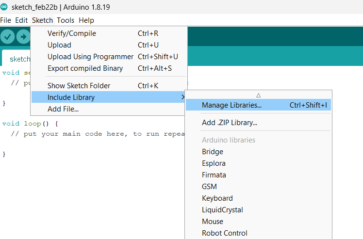 This is the picture of Adding the library through Arduino IDE