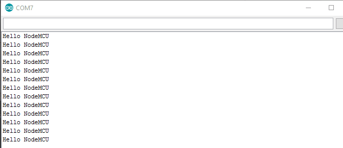 Arduino output window of NodeMCU I2C master