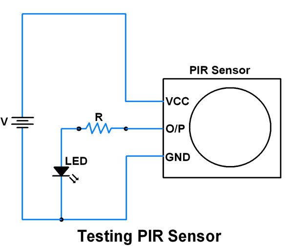 This Picture Shows pir sensor circuit diagram